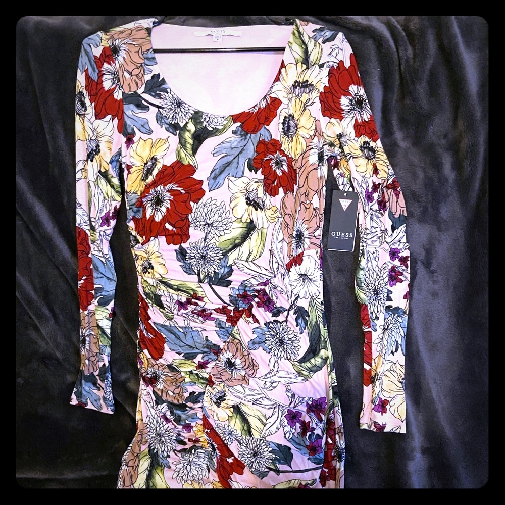 Guess flower form fitting dress